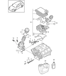 Ölfilterflansch / Ölkühler (Modell: CRCC,CRCB, CWJA) Panamera 3.0L DIESEL 2012-16