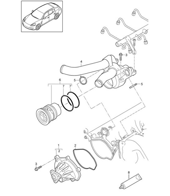 Diagram 105-000 Porsche Cayenne 3.6L 2007>> Engine