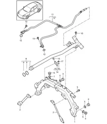 Raffreddamento ad acqua - 1 - (Modello: 4820,4840, 4870,4620, 4640,CWAA, CXNA,CXPA, CXRA,CXR, CWBA,CWB, CWCA,CWC) Panamera 970 (G1) 3.6L / 4.8L 2012-16