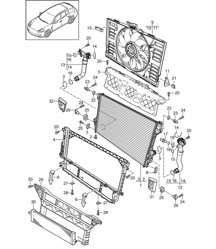 Raffreddamento ad acqua - 3 - / Radiatore Panamera 970 (G1) 2010-16