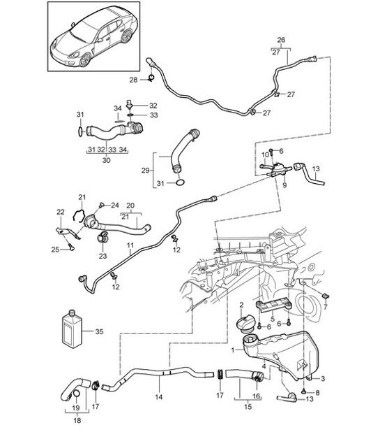 Diagram 105-045 Porsche 918 Spyder 2014-2015 