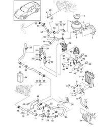 Système de refroidissement / Vase d'expansion du liquide de refroidissement (Modèle: CGEA,CGE, CGFA) Panamera 970 (G1) 3.0L HYBRID 2014>>