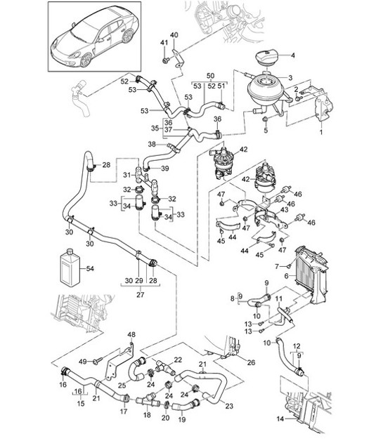 Diagram 105-056 Porsche Panamera 970 MK2 (2014-2016) Engine