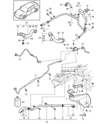 Système de refroidissement du liquide de refroidissement / Vase d'expansion du liquide de refroidissement (Modèle: CRCC,CRCB, CWJA) Panamera 970 (G1) 3.0L DIESEL 2012-16
