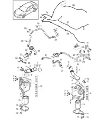 Apéndice / Sistema de filtro de aire (Modelo: 4840,CXPA, CXRA,CXR+ PR:015) Panamera 970 (G1) 4.8L GTS 2010-16