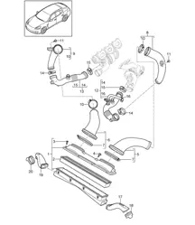 Air cleaner system (Model: CWDA,CWD, CWFA,CWF) Panamera 970 (G1) 3.0L 2014>>