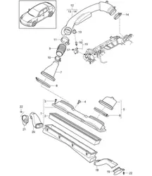 Système de filtre à air (Modèle : CGEA,CGE, CGFA) Panamera 970 (G1) 3.0L HYBRID 2012-16
