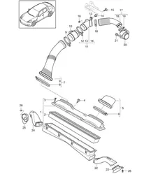 Système de filtre à air (Modèle: CRCC,CRCB, CWJA) Panamera 970 (G1) 3.0L DIESEL 2012-16