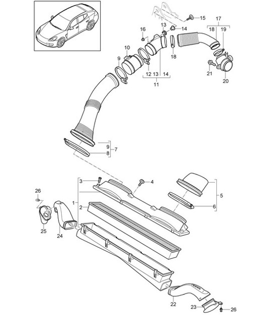 Diagram 106-040 Porsche Cayenne S 4.5L V8 2003>> Engine