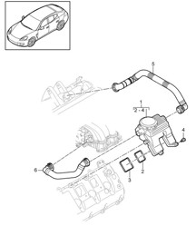 Kurbelgehäuse / Entlüftung (Modell: 4620,4640, CWAA,CXNA) Panamera 970 (G1) 3.6L 2010-16