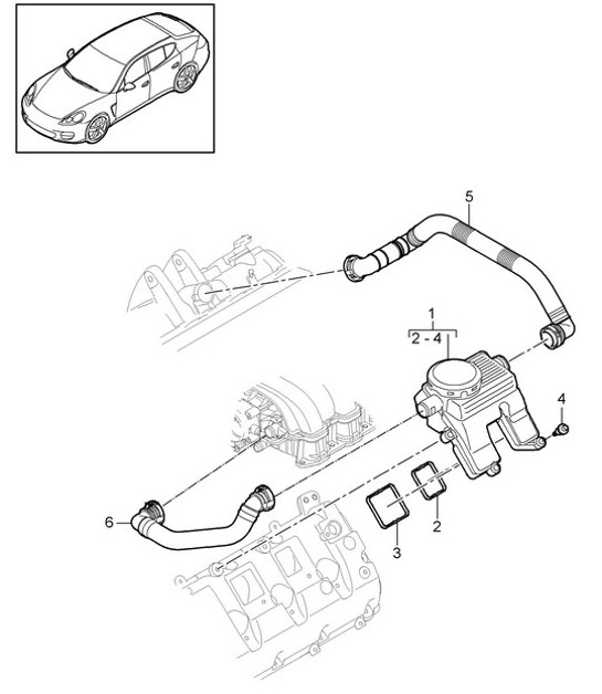 Diagram 107-020 Porsche Cayenne S Coupé V8 4.0L 474pk 