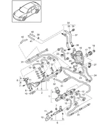 Tubo di raccolta carburante/iniettore ad alta pressione/pompa ad alta pressione (Modello: CRCC,CRCB, CWJA) Panamera 970 (G1) 3.0L DIESEL 2012-16