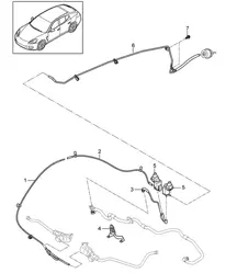 Tubo de presión / Línea de vacío (Modelo: CWBA,CWB, CWCA,CWC+ PR:176 Sistema de escape deportivo) Panamera 970 (G1) 4.8L Turbo 2014>>