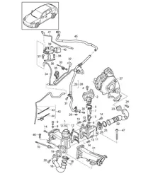 Recirculation des gaz d'échappement / Système de vide (Modèle: CRCC,CRCB, CWJA) Panamera 970 (G1) 3.0L DIESEL 2012-16