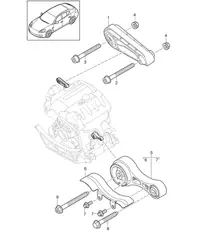 Motoraufhängung / Motorhalterung (Modell: 4820,4840, 4870,CXPA, CXRA,CXR, CWBA,CWB, CWCA,CWC) Panamera 970 (G1) 4.8L 2012-16