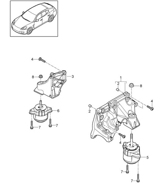 Diagram 109-045 Porsche 993 (911) (1994-1998) Engine