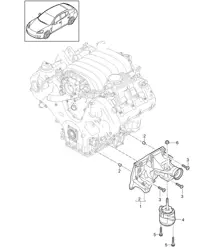 Suspension moteur / Console pour support moteur / Support moteur (Modèle : 4640,CWAA, CXNA+ PR:339) Panamera 970 (G1) 3.6L 2010-16