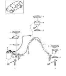Kraftstofftank / Kraftstoffpumpe / Saugstrahlpumpe (Modell: CRCC,CRCB, CWJA) Panamera 970 (G1) 3.0L DIESEL 2012-16