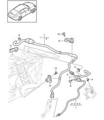 Kraftstoffsystem / Kraftstoffleitung / Motorraum (Modell: CGEA,CGE, CGFA) Panamera 970 (G1) 3.0L HYBRID 2012-16