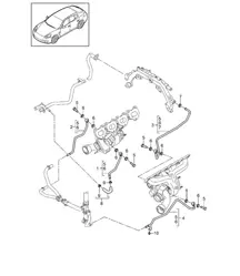 Tuyau de liquide de refroidissement pour turbocompresseur de gaz d'échappement (Modèle: 4870,CWBA, CWB,CWCA,CWC) Panamera 970 (G1) 4.8L TURBO 2010-16