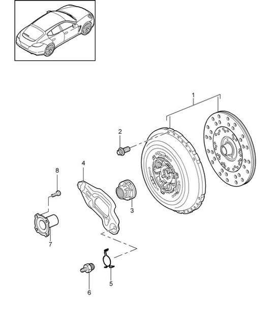 Diagram 301-000 Porsche Cayenne Turbo / Turbo S 4.8L 2007>> Transmission