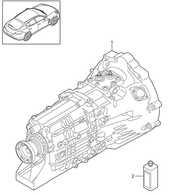 Diagram 302-000 Porsche Cayenne S V8 4.2L Diesel 382HP Transmission