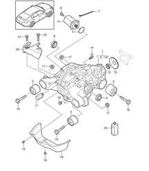 Différentiel d'essieu arrière (PR:220,221) Panamera 970 (G1) 2010-16