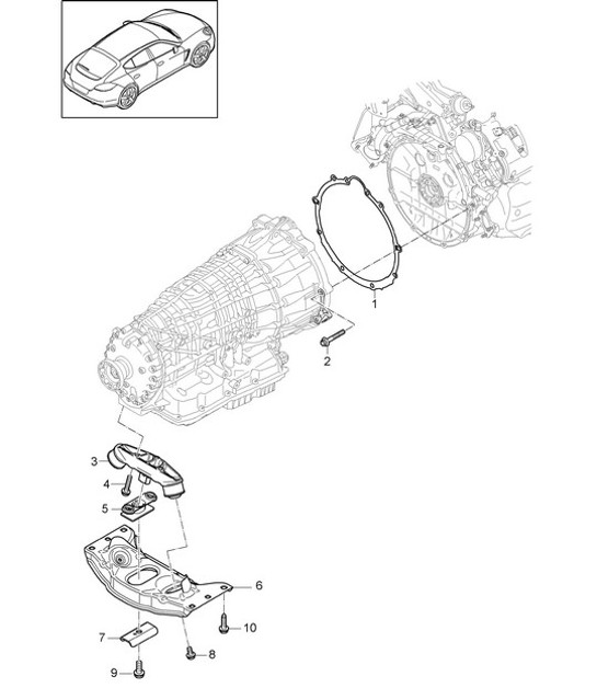 Diagram 306-000 Porsche Boxster 986/987/981 (1997-2016) Transmission
