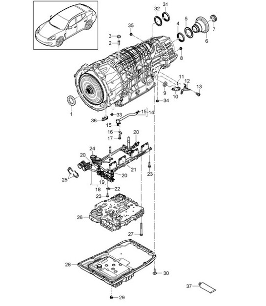 Diagram 320-010 Porsche Cayman 987C/981C (2005-2016) Transmission