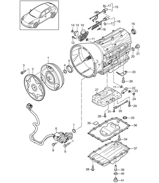 Diagram 320-020 Porsche Cayenne 3.2L V6 2003>> Transmission