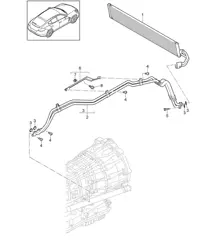 - PDK - Boîte de vitesses / Refroidisseur d'huile de transmission / Tuyau d'huile (Modèle : C7000,C7005, C7030,C7035, C7050,C7001, C7031,C7051) Panamera 970 (G1) 2010-16