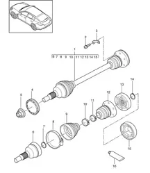Albero motore (PR:339) Panamera 970 (G1) >>2010