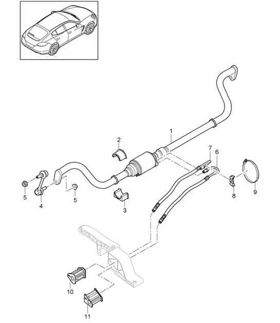 Diagram 402-015 Porsche Boxster 987 MKII 2.9L 2009-2012 前轴、转向 