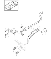 Barre anti-roulis (PR:351,355, Suspension Pneumatique) Panamera 970 (G1) 2014>>