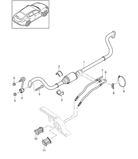Diagram 402-017 Porsche Cayenne 3.6L 2007>> Front Axle, Steering 