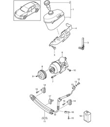 Dirección asistida / Bomba tándem / Depósito de aceite / Manguera de presión / - PDCC - (Modelo: CWAA,CXNA, CXPA,CXRA, CXR,CWBA, CWB,CWCA, CWC,CWDA, CWD,CWFA, CWF+ PR:351,355) Panamera 970 ( G1) 3.0L/3.6L/4.8L 2014>> Dirección asistida / Bomba tándem / Depósito de aceite / Manguera de presión / - PDCC - (Modelo: CWAA,CXNA, CXPA,CXRA, CXR,CWBA, CWB,CWCA, CWC,CWDA, CWD,CWFA, CWF+ PR:351,355) Panamera 970 ( G1) 3.0L/3.6L/4.8L 2014>>