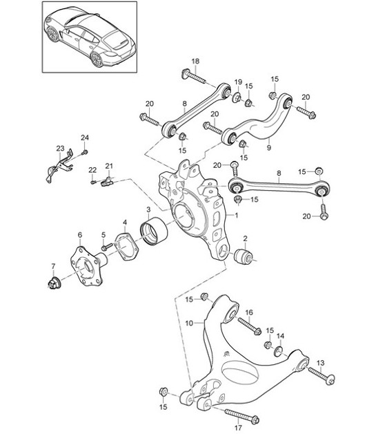Diagram 501-000 Porsche Cayenne Coupe Turbo S E-Hybrid V8 4.0L 550Hp 