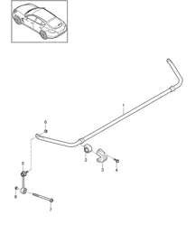 Barre anti-roulis (PR:-351,-355) Panamera 970 (G1) 2014>>