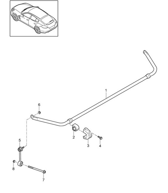 Diagram 501-022 Porsche 993 (911) (1994-1998) Rear Axle