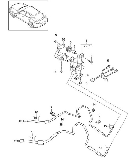 Diagram 501-030 Porsche Cayenne Turbo / Turbo S 4.8L 2007>> Rear Axle