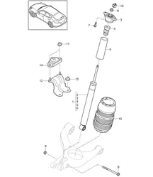 Suspension / Jambe de force (PR:350,351, 354,355) Panamera 970 (G1) 2010-16