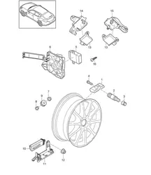 Tyre pressure control system  (PR:482,483) Panamera 970 (G1) >>2013