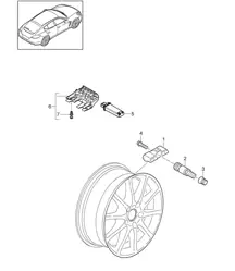 Tyre pressure control system (PR:482,483) Panamera 970 (G1)  2014>>