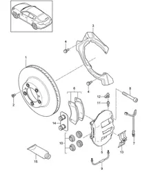 Frein à disque / Train arrière (Modèle : 4820,4840, CGEA,CGE, CGFA) Panamera 970 (G1) 4.8L / 3.0L HYBRID >>2013