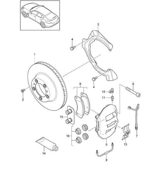 Diagram 603-002 Porsche 924 涡轮增压 2.0L 1979-81 车轮、制动器