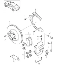 Scheibenbremse / Hinterachse (Modell: 4870) Panamera 970 (G1) 4.8L TURBO / TURBO S >>2013