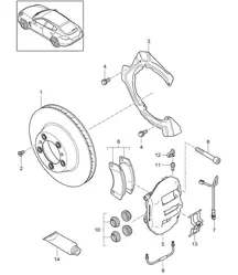 Scheibenbremse / Hinterachse (Modell: 4620,4640, CRCC,CRCB) Panamera 970 (G1) 3.6L / 3.0L DIESEL >>2013