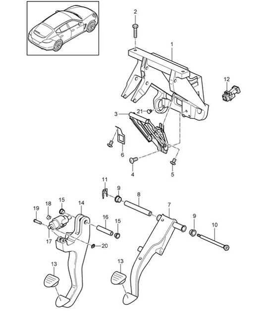 Diagram 702-000 Porsche Cayenne Turbo E-Hybrid Coupe with GT Package V8 4.0 739Hp 