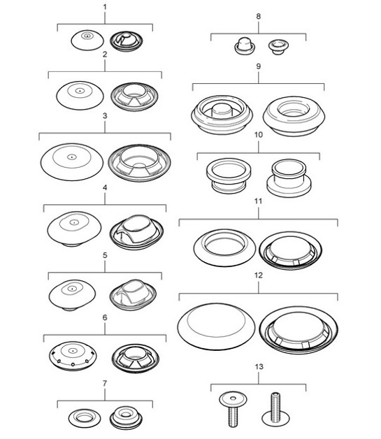 Diagram 801-002 Porsche Cayenne 9PA1 (957) 2007-2010 Body