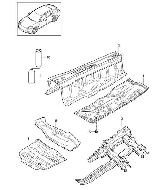 Diagram 801-020 Porsche Cayman 987C/981C (2005-2016) Body